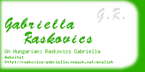 gabriella raskovics business card